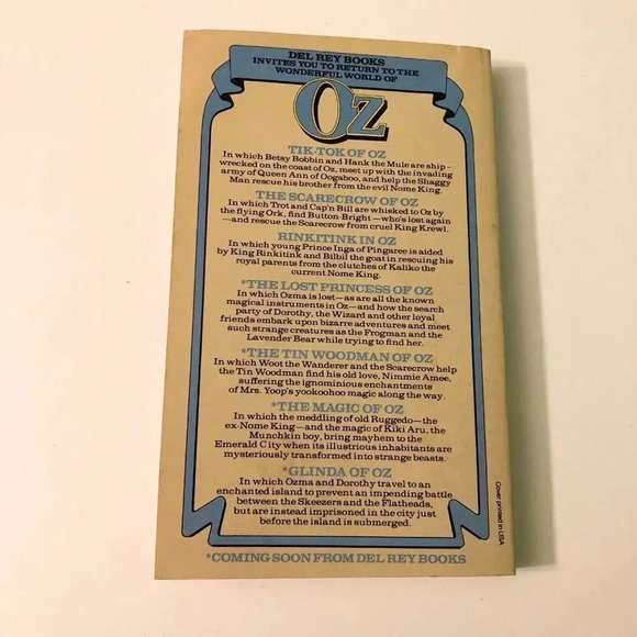 Vintage 1980 Tik Tok of Oz by L Frank Baum John R Neill Del  Rey Books - Picture 15 of 16